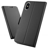 Flip kovček s stojalom za iPhone XS Max - črna