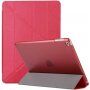 Svilena torbica s funkcijo spanja in origami stojalom za iPad 9,7" (2017/2018) / Air 1 / 2 / Pro 9,7" - rdeče