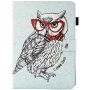 Etui s prostorom za kartice za iPad 9,7" (2017/2018) / Air 1 / 2 / Pro 9,7" - sova z očali