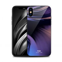 NXE pokrov s steklenim hrbtom za iPhone XS Max - vijolična