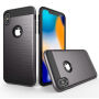 Trpežna prevleka iPhone XS Max - brušena tekstura - siva