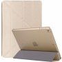 Svilena torbica s funkcijo spanja in origami stojalom za iPad 9,7" (2017/2018) / Air 1 / 2 / Pro 9,7" - zlato