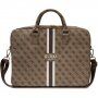 Guess 4G Printed Stripes torba za MacBook do 16" - rjava