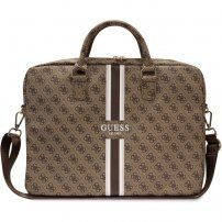Guess 4G Printed Stripes torba za MacBook do 16" - rjava