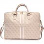 Guess 4G Printed Stripes torba za MacBook do 16" - roza