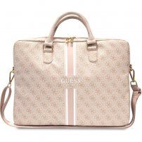 Guess 4G Printed Stripes torba za MacBook do 16" - roza