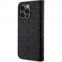 Karl Lagerfeld Saffiano Monogram flip etui za iPhone 14 Pro - črna