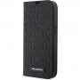 Karl Lagerfeld Saffiano Monogram flip etui za iPhone 14 Pro Max - črna