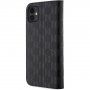 Karl Lagerfeld Saffiano Monogram flip etui za iPhone 11 - črna