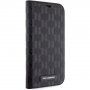 Karl Lagerfeld Saffiano Monogram flip etui za iPhone 12 / 12 Pro - črna
