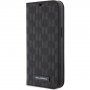 Karl Lagerfeld Saffiano Monogram flip etui za iPhone 13 - črna