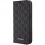 Karl Lagerfeld Saffiano Monogram flip etui za iPhone 13 Pro - črna
