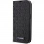 Karl Lagerfeld Saffiano Monogram flip etui za iPhone 13 Pro Max - črna