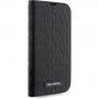 Karl Lagerfeld Saffiano Monogram flip etui za iPhone 13 Pro Max - črna