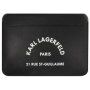 Karl Lagerfeld Saffiano RSG Embossed usnjen ovitek za iPad Pro 12,9" / MacBook do 14" - črna