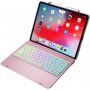 Etui s osvetljeno tipkovnico in držalom za Apple Pencil za iPad Pro 12,9" (2018/2020) - roza