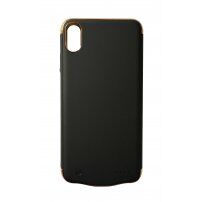 Zaščitni pokrov z baterijo za iPhone XR - 6000 mAh - črna / zlata