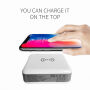 Polnilnik / napajalnik z močjo 6700mAh z zamenljivimi vtiči (AU / UK / ZDA / EU) in brezžičnim polnjenjem