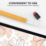 AhaStyle silikonski ovitek v obliki svinčnika z radirko za Apple Pencil 2. generacije / Pro - rumena