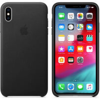 Originalna usnjena torbica Apple za iPhone XS Max - črna
