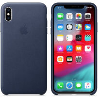 Originalna usnjena torbica Apple za iPhone XS Max - polnočno modro