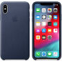 Originalna usnjena torbica Apple za iPhone XS Max - polnočno modro