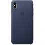 Originalna usnjena torbica Apple za iPhone XS Max - polnočno modro