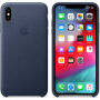 Originalna usnjena torbica Apple za iPhone XS Max - polnočno modro