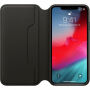 Originalna usnjena torbica Apple Folio za iPhone XS Max - črna