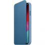 Originalna usnjena torbica Apple Folio za iPhone XS Max - modro-siva