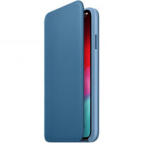 Originalna usnjena torbica Apple Folio za iPhone XS Max - modro-siva