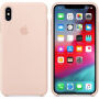 Pristna Apple Silikonska prevleka za iPhone XS Max - peščeno roza