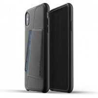 Mujjo etui iz usnjene denarnice za iPhone XS Max - črna