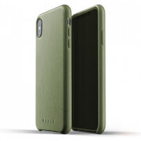 Mujjo polna usnjena torbica za iPhone XS Max - olivno