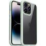 Odporen prozoren etui s teksturo karbona za iPhone 14 Pro Max - zelena