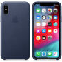 Originalna usnjena torbica Apple za iPhone XS - polnočno modro