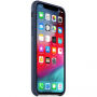 Originalna usnjena torbica Apple za iPhone XS - polnočno modro