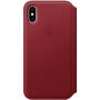 Originalna usnjena torbica Apple Folio za iPhone XS - rdeče