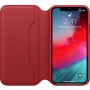 Originalna usnjena torbica Apple Folio za iPhone XS - rdeče