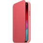 Originalna usnjena torbica Apple Folio za iPhone XS - peony roza