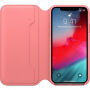 Originalna usnjena torbica Apple Folio za iPhone XS - peony roza