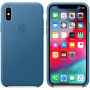 Originalna usnjena torbica Apple za iPhone XS - modro-siva