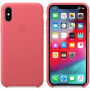 Originalna usnjena torbica Apple za iPhone XS - peony roza