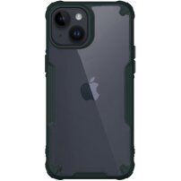 Prozoren pokrov z ojačanimi vogali za iPhone 14 - temno zelena