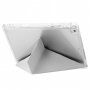Etui s prosojno hrbtno stranjo in origami stojalom za iPad 9,7" (2017/2018) / Air 1 / 2 / Pro 9,7" - siva