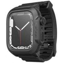 Catalyst Total Protection trpežen vodoodporen etui s paščkom za Apple Watch 45mm - črna