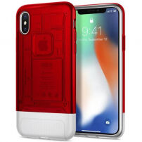 Torbica Spigen Classic C1 za Apple iPhone X - rdeče
