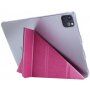 Svilena torbica s funkcijo spanja in origami stojalom za iPad Pro 12,9" (2018-2022) - fuksija