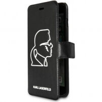 Karl Lagerfeld Torbica za knjigo K-Punk za iPhone 7 Plus / 8 Plus - črna