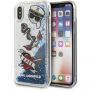 Karl Lagerfeld Karl Captain Carl Liquid Glitter Case za iPhone X - modro